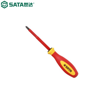 世达（SATA）61211 G系列双色柄十字绝缘螺丝批#0x60MM