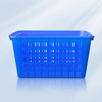 米奇特工 690x500x370 周转筐塑料周转箱箩筐收纳篮 3号筐蓝色