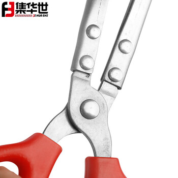 集华世 环卫工捡垃圾加长火钳拾物器取物夹子【塑柄不锈钢37.5直口】JHS-0179