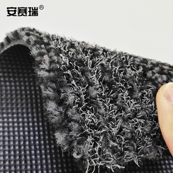 安赛瑞 防滑地垫 刮沙除尘吸水地垫 80×120cm 公司酒店商场宾馆迎宾地垫 灰色27364