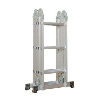 兴航发 铝合金铆压多功能梯 5M 伸缩梯子多功能加厚铝合金折叠梯人字梯 工程梯