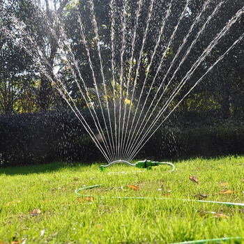 安赛瑞 园林自动喷淋器 17孔带铜头摇摆洒水器草坪旋转智能喷淋 大叶 企业可定制530575