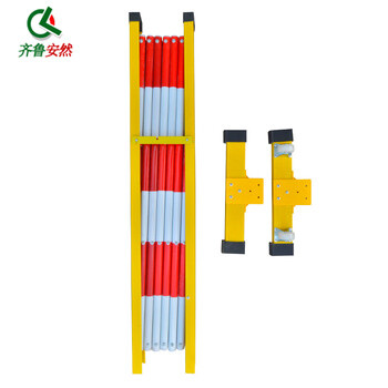 齐鲁安然 电力安全围栏 施工围网 玻璃钢绝缘伸缩围栏 变压器护栏 交通栅栏 隔离折叠护栏 红白 管式1.2*2.5M