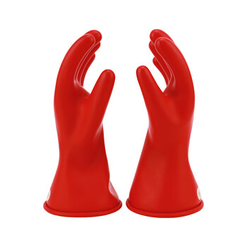 双安 00级带电作业用乳胶绝缘手套最大使用电压500V测试电压2.5kv