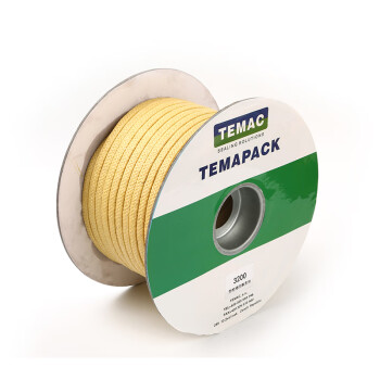 TEMAC/太美3200芳纶纤维盘根浸渍四氟硅油6*6mm 5KG/卷可定制