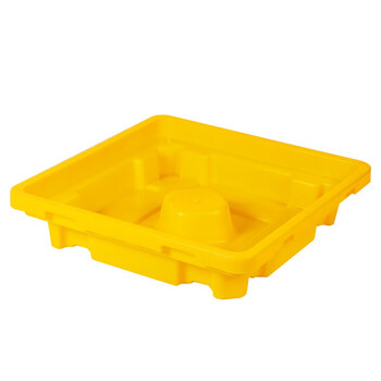 冠思尔防渗漏泄漏托盘机油桶化学品危化品渗漏液体接漏塑料防漏托盘 单桶装托盘670*670*150