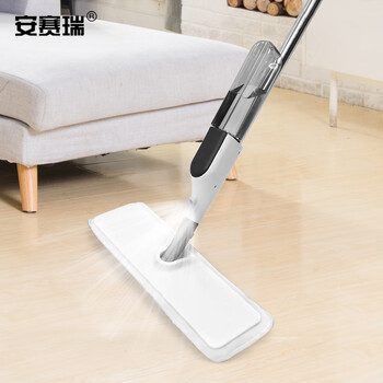 安赛瑞 免手洗喷雾拖把 平板懒人拖布 干湿两用木地板瓷砖客厅卧室墩布 灰色 27413
