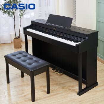 卡西欧（CASIO）电钢琴AP-470BK专业88键重锤立式数码钢琴 三角钢琴音色 APP教学