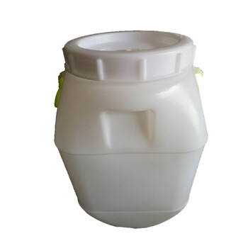 波浩 BOHAO  塑料水桶50L带盖加厚塑料桶50Lkg公斤化工桶大储 白色 6个起发 不零售