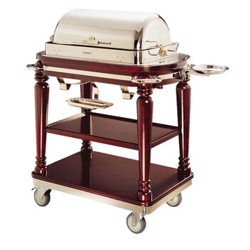 南 C-28 豪华长形自助餐车 红木色 自助餐车 酒店宾馆送餐车推车 酒水服务车