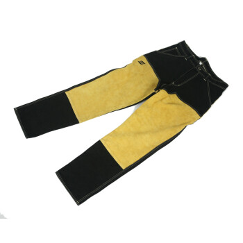 ESAB 0700010335 皮质焊工服 （裤装） 黄黑 XL