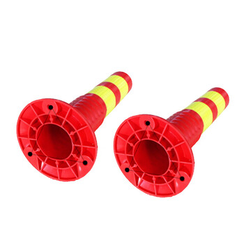 聚远 JUYUAN 警示柱路锥反光柱弹力道路安全防护栏 PE警示柱 75cm 一根价 不含膨胀螺栓需另购 企业定制