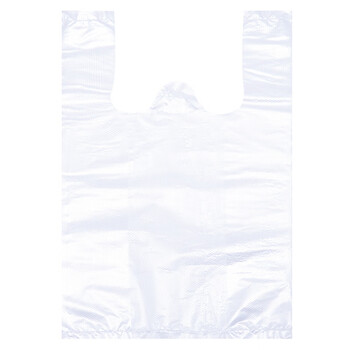 庄太太【40*60cm特厚500只】外卖打包加厚白色透明一次性手提背心式方便袋定制印刷