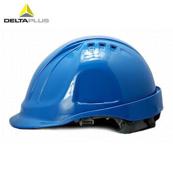 代尔塔（Deltaplus）102106 ABS安全帽 M型防冲击透气8点式织物内衬 蓝色 1顶