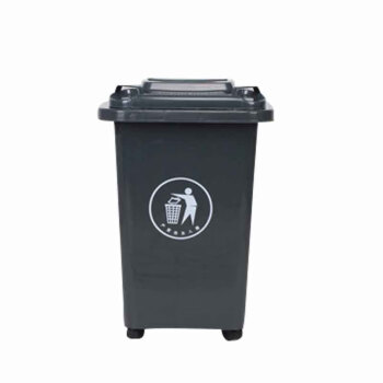 劳保佳 万向轮垃圾桶 环卫垃圾桶 加厚带盖垃圾桶 户外分类塑料垃圾桶 绿色 50L 可定制