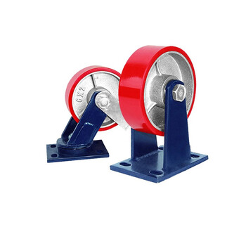 冰禹 BYlj-139 超重型聚氨酯脚轮 工业脚轮 手推车轻音轮子 万向轮6寸(载重700KG)