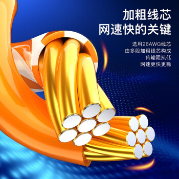 毕亚兹 六类网线 0.2米超短 CAT6类千兆极速8芯双绞 工程家用电脑宽带监控电脑网络跳线成品网线 黑色