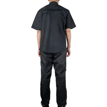 大杨577短袖保安套装(含可拆卸标志) 夏季工作服服175码(170-175)黑色