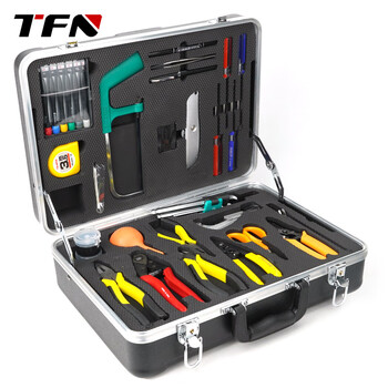 TFN TG2 光缆光纤施工工具箱 光纤熔接机配套用 光纤接续 光纤抢修工具箱 26件套