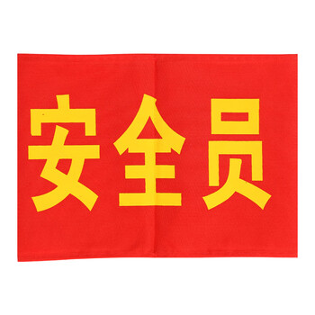 坚冠  志愿者 值勤安全检查红袖章 印刷红袖标 值周生 安全员 执勤等臂章  安全员+别针 1个装