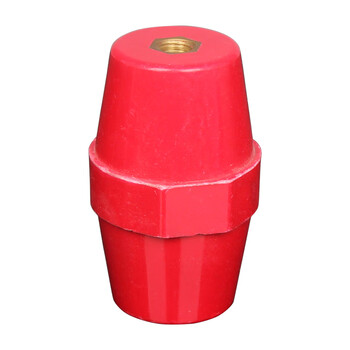 天旭高强度纺锤型红色绝缘子地排用铜螺丝配电箱铜排零地排绝缘座支柱SM40 M8 1个
