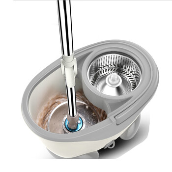 庄太太【绿色】拖把旋转免手洗墩布不锈钢托把