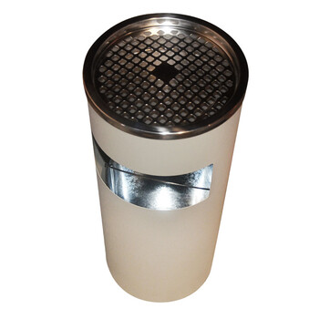 南 GPX-12B 丽格王 南方座地烟灰桶 垃圾桶公用不锈钢垃圾箱果皮桶 浅灰色 内桶容量12升