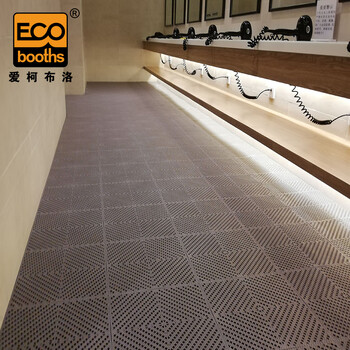 爱柯部落 疏水防滑垫 PVC自由拼块地垫30×30cm×13mm泳池卫生间防滑地板深灰色110316