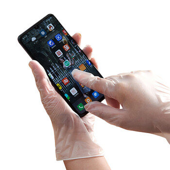 者也（ZYE）100只一次性PVC手套 餐饮烘焙食品级PVC塑料透明乳胶洗碗手套女厨房家务清洁实验室胶皮手套 S码