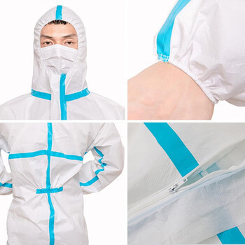 者也 隔离衣连帽连体式隔离服全身防护隔离衣复工防水防飞沫隔离服坐飞机重复使用隔离服 XL码（175-180）
