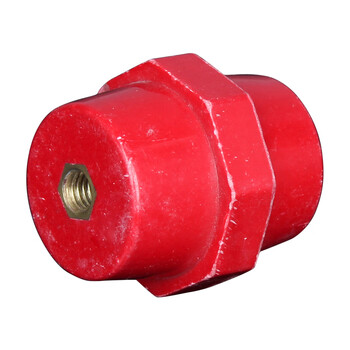 天旭高强度纺锤型红色绝缘子地排用铜螺丝配电箱铜排零地排绝缘座支柱SM30 M8 1个