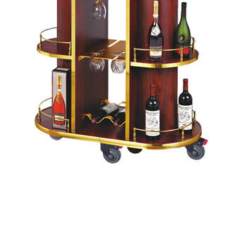 南 南方 C-31A 长形VIP酒车 红木色 酒店餐厅送餐车茶水车点心蛋糕车置物架