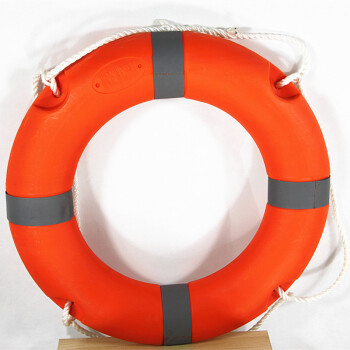 英耐特 成人儿童救生圈实心船用救生浮圈加厚实心塑料救生圈内河公海救生专用 2.5公斤 成人圈