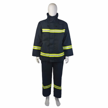 者也 02款战斗消防套装 阻燃隔热防火微型消防站灭火演习装备 加棉5件套XL【175-180】