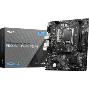 微星（MSI）PRO H610M-G DDR4 电脑主板 支持CPU 12400F/12490F/13400F (INTEL H610/LGA 1700)	