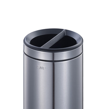 南 SF8-Y01F 南方圆形分类环境桶 砂银钢 酒店大堂商用房间垃圾桶 果皮桶不锈钢垃圾桶 分类垃圾桶 8L容量