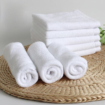 谐晟 加厚吸水毛巾 白毛巾 小方巾 25*25 25g 白色 1条 