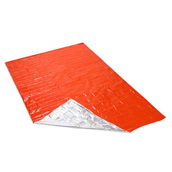 海斯迪克 gnjz-1109 多功能急救保温毯 户外求生毯 PE橙银双面130*210cm