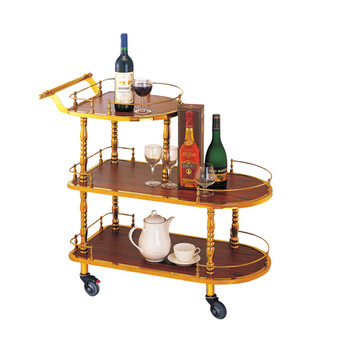 南 C-17 甜品车 镜金 酒店餐厅送餐车茶水车点心蛋糕车置物架
