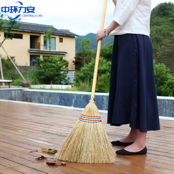 中环力安室外扫院子大扫把单个 庭院扫把加长扫地笤帚户外大扫帚