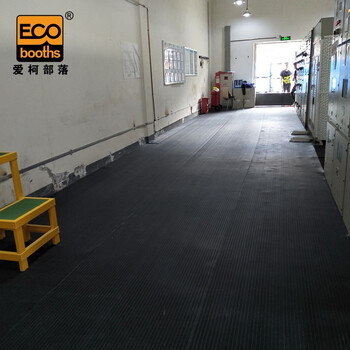 爱柯部落 绝缘垫 20KV绝缘胶垫1m×1m×6mm配电室耐高压绝缘橡胶板绝缘胶皮 黑色 110281