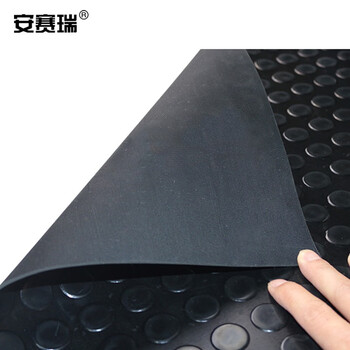 安赛瑞 5KV高压绝缘地垫（1×10m）高低压配电间绝缘地垫 5千伏高压绝缘地毯 绝缘胶板黑色圆点 16097