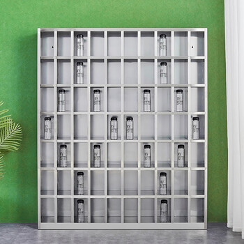 盛悦欣美 70格304不锈钢水杯柜不锈钢工厂车间员工水杯柜茶水茶杯存放柜水杯放置柜碗柜多格柜子