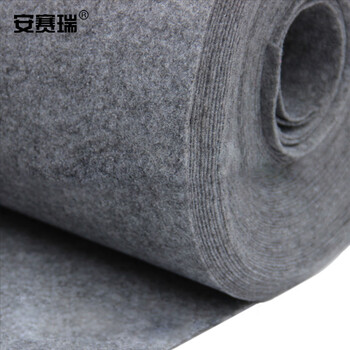 安赛瑞 一次性地毯 商用地毯 1×10m 婚庆办公室楼梯开业展会舞台加厚地毯楼梯过道地毯 2.2mm 灰色 26317