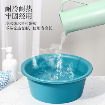 五月花脸盆3件套宿舍洗脸盆套装家用加厚塑料盆洗菜盆洗衣盆