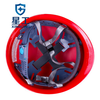 星工（XINGGONG）中建玻璃钢安全帽CSCEC工程防砸抗冲击安全帽 免费印字 红色XG-3ZJ