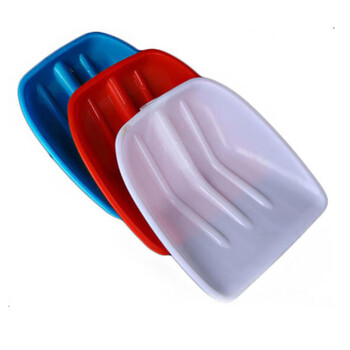 海斯迪克 塑料除雪铲 粮食铲胶铲推雪板 含柄耐磨塑料锹 大号白色 gnjz-1262