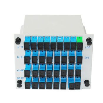 数康(Shukang)电信级分光器1分64单模方头SC/UPC插片式/PLC式一分六十四尾纤分路器 KF-64C-SC