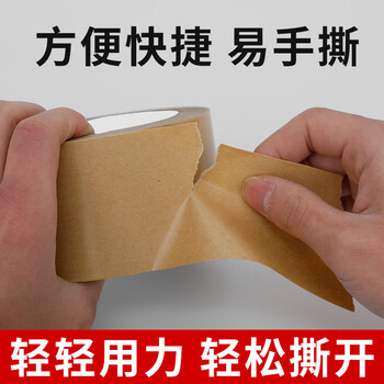 飞尔（FLYER）牛皮纸胶带 高粘可书写手撕易断遮蔽封箱打包牛皮纸胶布 宽2CM长20米【FLj001】10卷起批