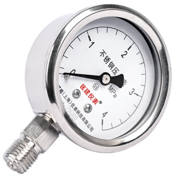 匡建仪表（CONJANT）Y-60BF全不锈钢压力表 水压气压油压表 抗高温耐腐蚀压力表 表盘直径60mm 0-4MPa